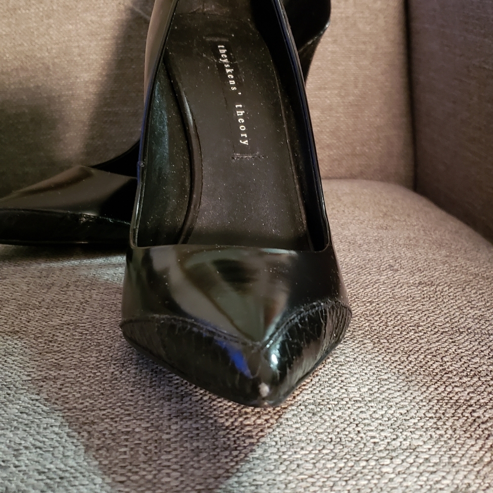 Theysken's Theory Black Leather Pumps - Picture 4 of 5